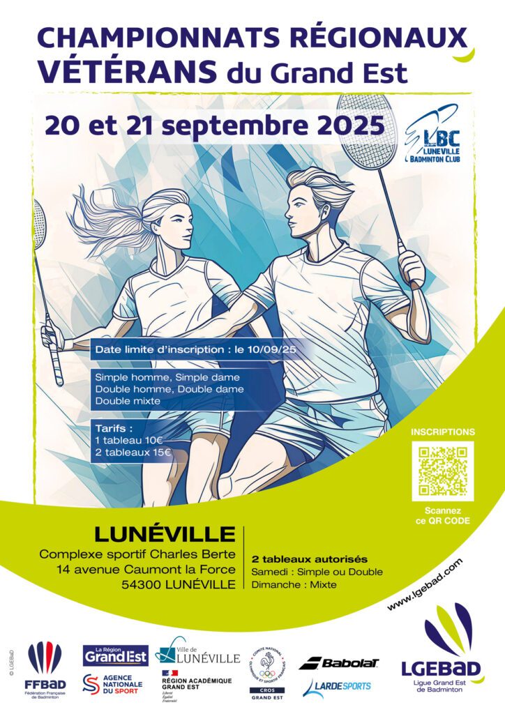 championnat régional vétérans grand est badminton