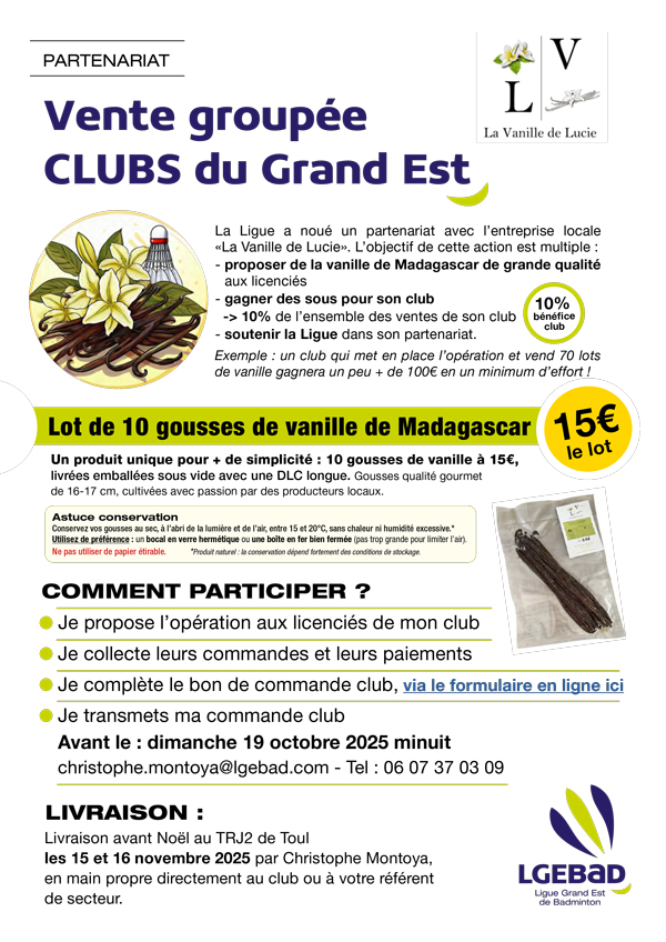offre ligue grand est vanille de lucie