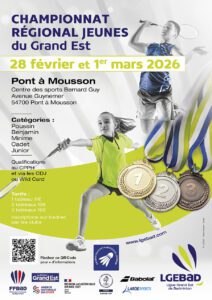 Affiche Championnat Régional Jeunes 2026 du Grand Est