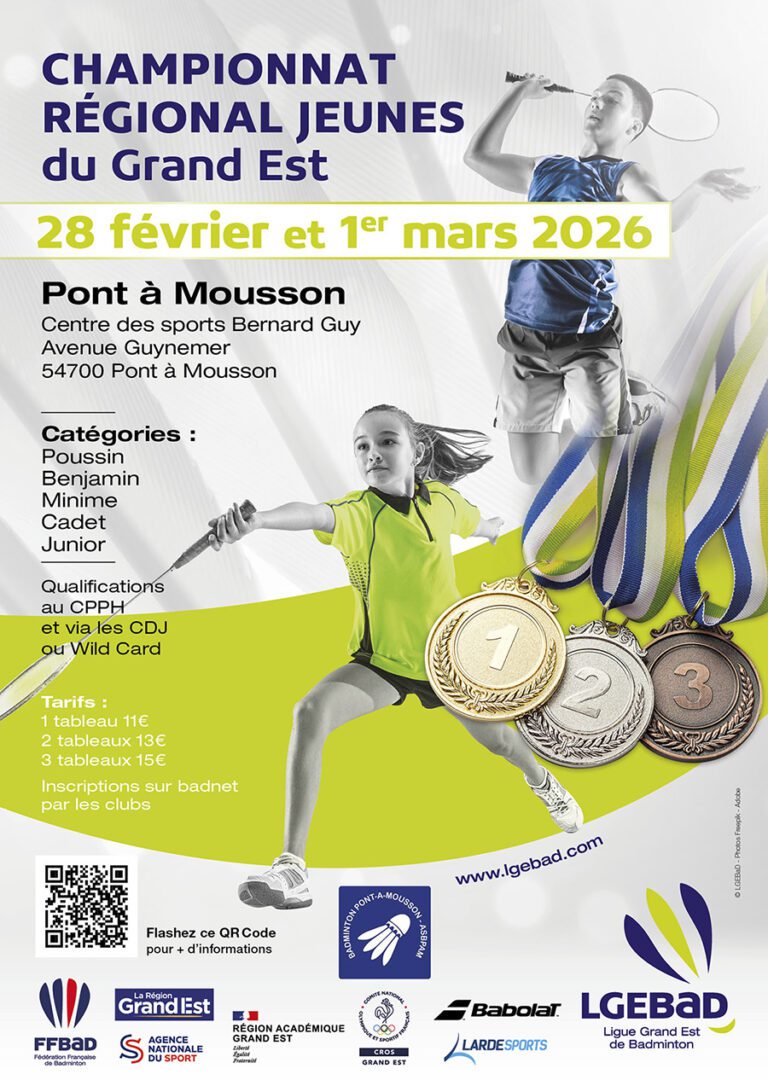 Affiche Championnat Régional Jeunes 2026 du Grand Est