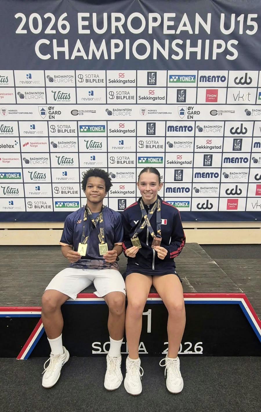 Clara et Eysteban champions d'Europe U15